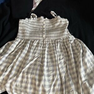 Torrid Gray Plaid Smocked tunic